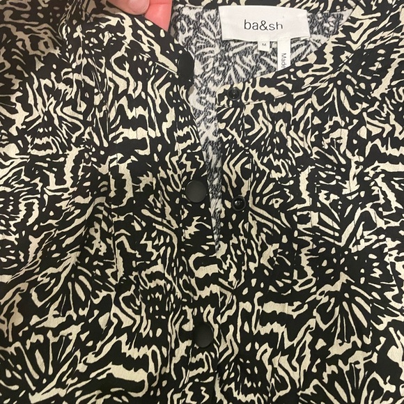 NWT ba&sh lio shirt noir size M - Picture 8 of 15